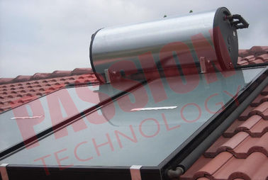 White Steel Compact Pressure Flat Panel Sistem Air Panas Surya Dengan Solar Collector