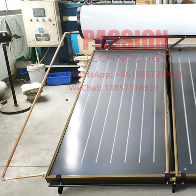 300L Flat Plate Solar Water Heater 316 Tangki Bagian Dalam Kolektor Matahari Panel Datar Biru