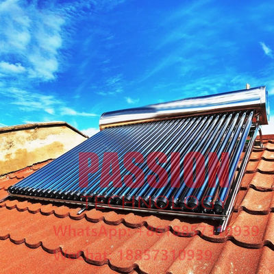 Panas Air Surya Tekanan Tinggi Enamel Tangki Dalam 300L Pipa Panas Solar Kolektor